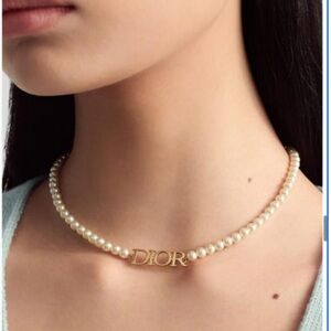 Dior Pearl and Gold-Tone Necklace